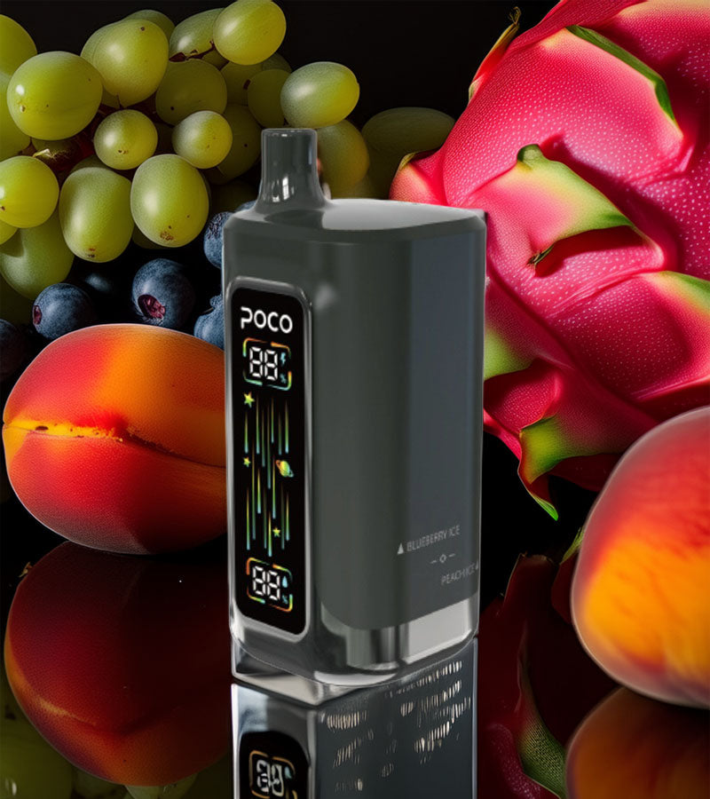 Poco FR 80000 – Black Ice Dragon Fruit Strawberry & Watermelon Ice & Blueberry Ice & Peach Ice 5%