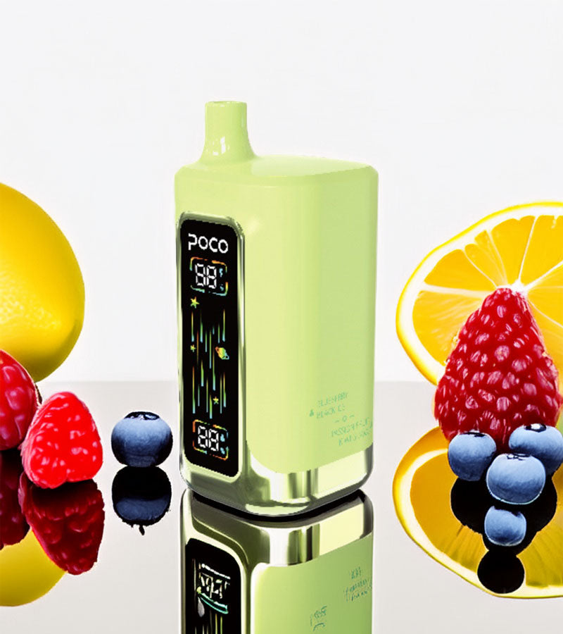 Poco FR 80000 – Strawberry Raspberry & Lemon Lime & Blueberry Black Ice & Passion Fruit Kiwi Guava 5%