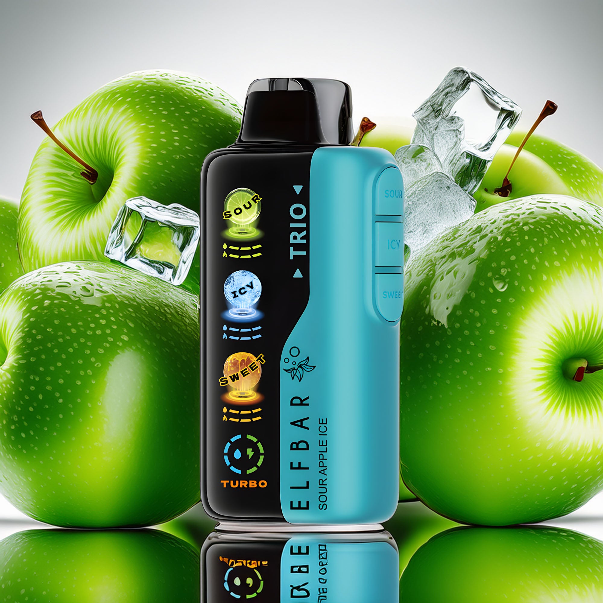 Elf Bar Trio 40000 - Sour Apple Ice 5%