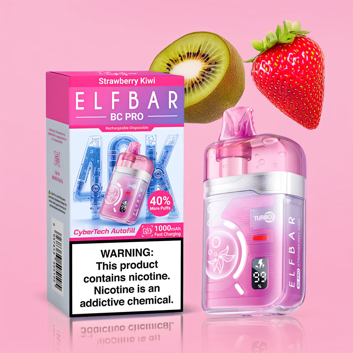 Elf Bar BC Pro 40000 – Strawberry Kiwi 5%