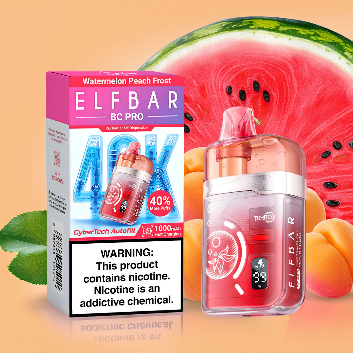 Elf Bar BC Pro 40000 – Watermelon Peach Frost 5%