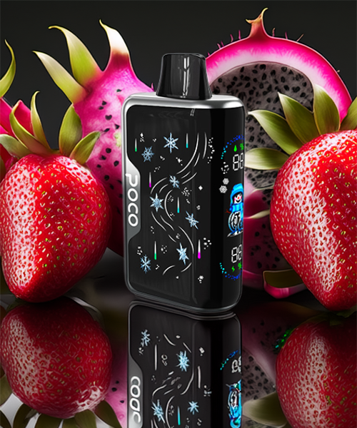 Poco Snowman 70000 – Black Ice Dragon Fruit Strawberry 5%
